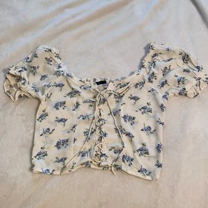 American Eagle Lace-up Crop Top